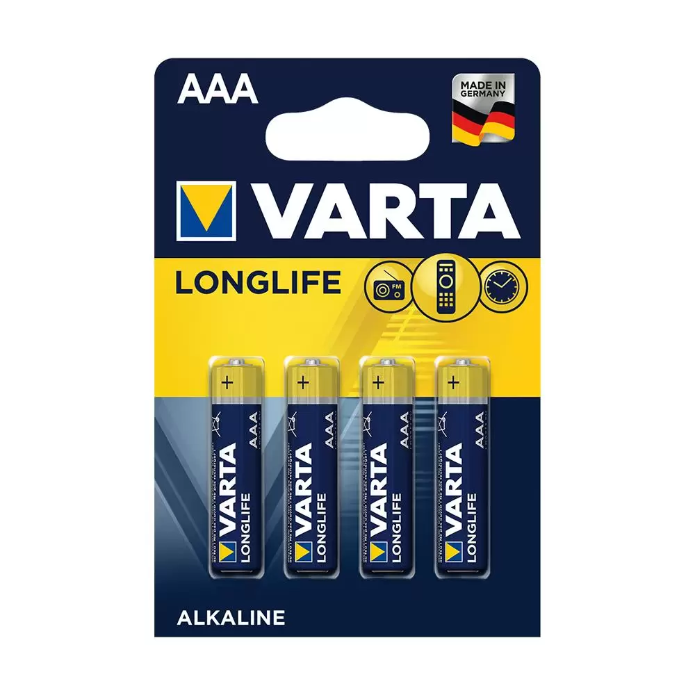 ΜΠΑΤΑΡΙΑ ΑΛΚΑΛΙΚΗ VARTA LONG LIFE EXT ΜΙΝΙ ΜΙΝ ΑΑΑ  (4ΤΕΜ.) 33385