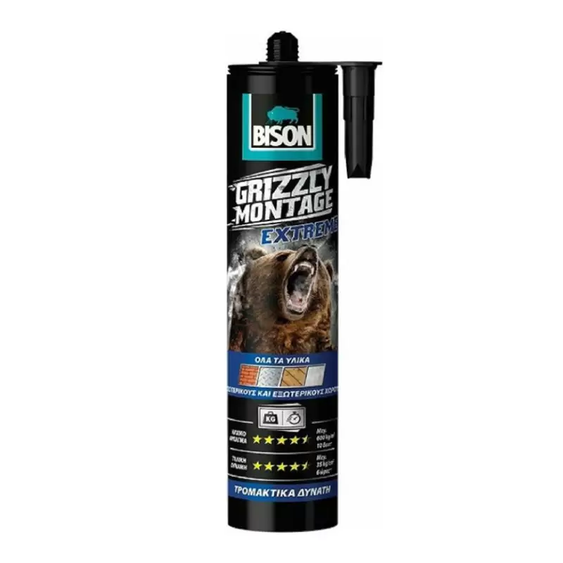 ΚΟΛΛΑ ΚΑΤΑΣΚΕΥΑΣΤΙΚΗ  GRIZZLY MONTAGE EXTREME ΛΕΥΚΗ  BISON 435gr