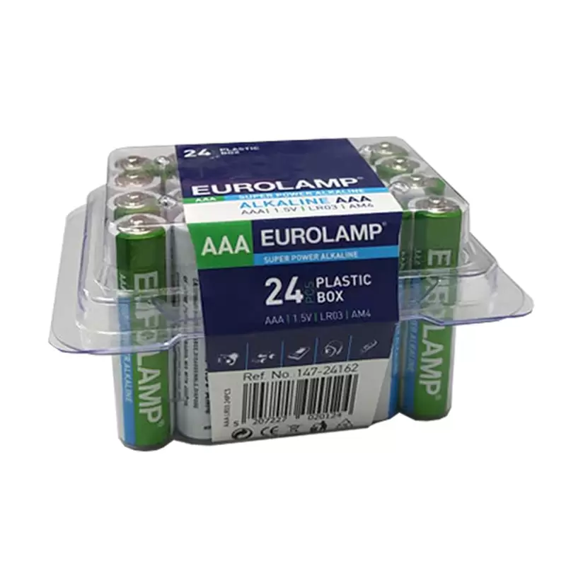 ΜΠΑΤΑΡΙΑ  ΑΛΚΑΛΙΚΗ  EUROLAMP  1.5 V  ΑΑA   LR03  (πακ.24τεμ.)  147-24162