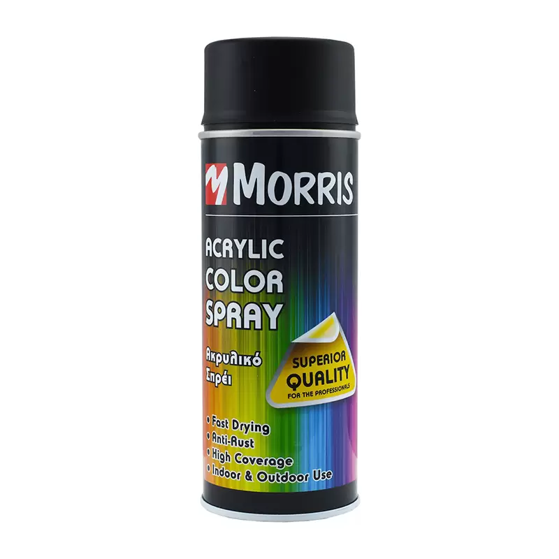 ΣΠΡΕΥ MORRIS ΣΚΟΥΡΟ ΜΑΥΡΟ ΜΑΤ RAL9005 400ml 28528