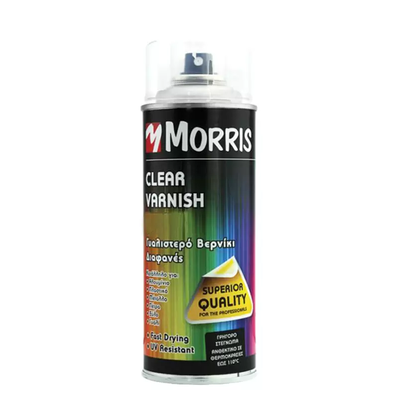 ΣΠΡΕΥ MORRIS ΒΕΡΝΙΚΙ ΗΜΙ-ΓΥΑΛΙΣΤΕΡΟ ΔΙΑΦΑΝΟ 400ml  33483