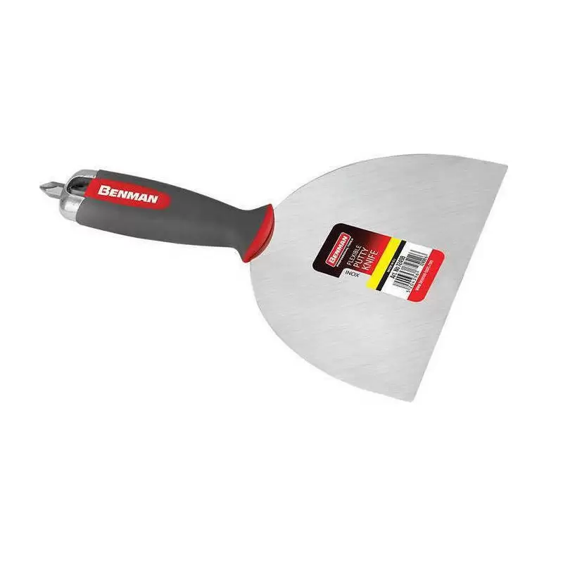 ΣΠΑΤΟΥΛΑ  ΓΥΨΟΣΑΝΙΔΑΣ ΙΝΟΧ ΜΕ ΜΥΤΗ SOFT GRIP 150mm BENMAN   72498