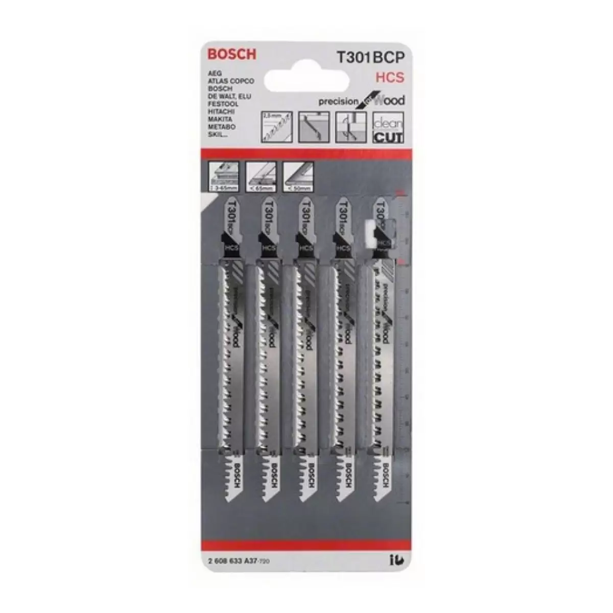 ΠΡΙΟΝΑΚΙΑ ΣΕΓΑΣ ΞΥΛΟΥ BOSCH 5TEM. T301BCP 2608633A37-720