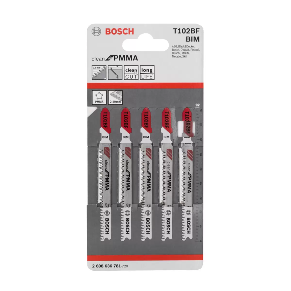 ΠΡΙΟΝΑΚΙΑ ΣΕΓΑΣ ΠΛΑΣΤΙΚΩΝ BOSCH 5ΤΕΜ. T102BF