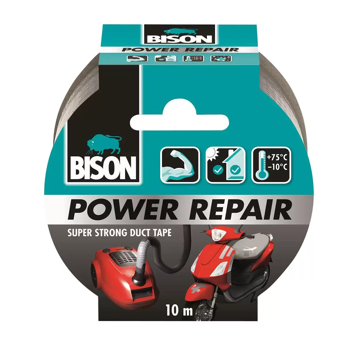 ΤΑΙΝΙΑ ΓΙΑ ΥΦΑΣΜΑΤΑ BISON POWER REPAIR ΓΚΡΙ 0.22mm