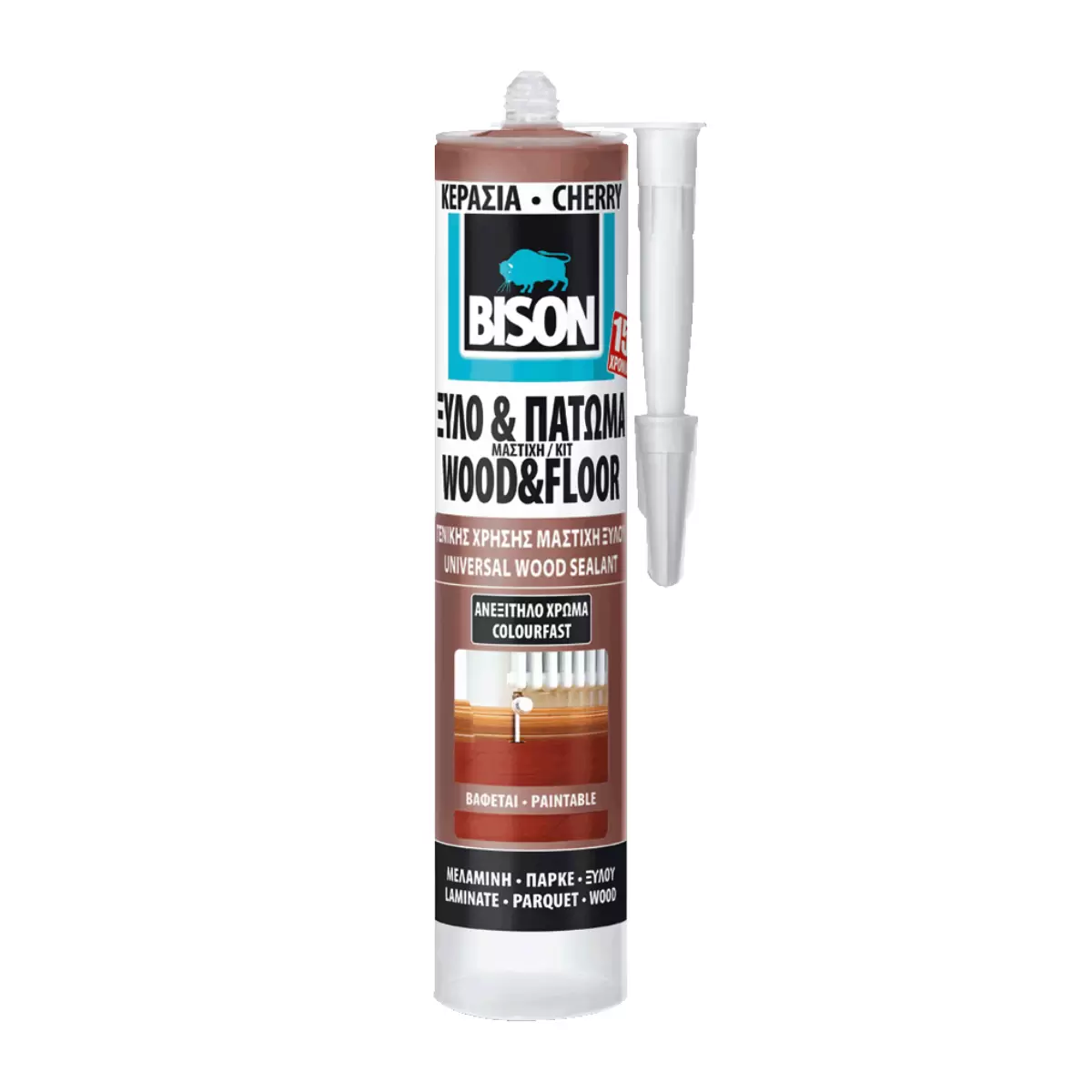 ΣΤΟΚΟΣ ΜΑΣΤ. ΞΥΛΟΥ  BS WOOD SEALANT   ΚΕΡΑΣΙΑ 300ML NL12   BISON