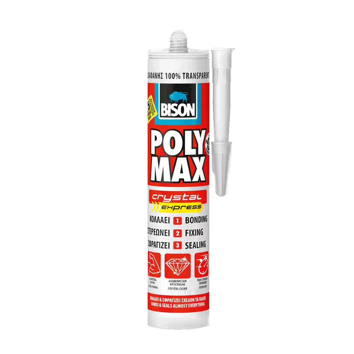 ΚΟΛΛΑ POLYMAX  ΔΙΑΦΑΝΗ  EXPRESS  CRYSTAL CRT 300gr  NL12  6308548  20982