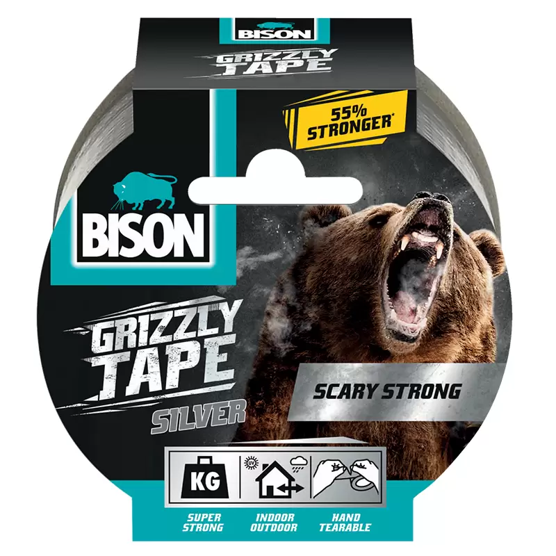 ΤΑΙΝΙΑ ΥΦΑΣΜΑΤΙΝΗ BISON GRIZZLY TAPE ΑΣΗΜΙ  0.33mmX10m NL6  6312497