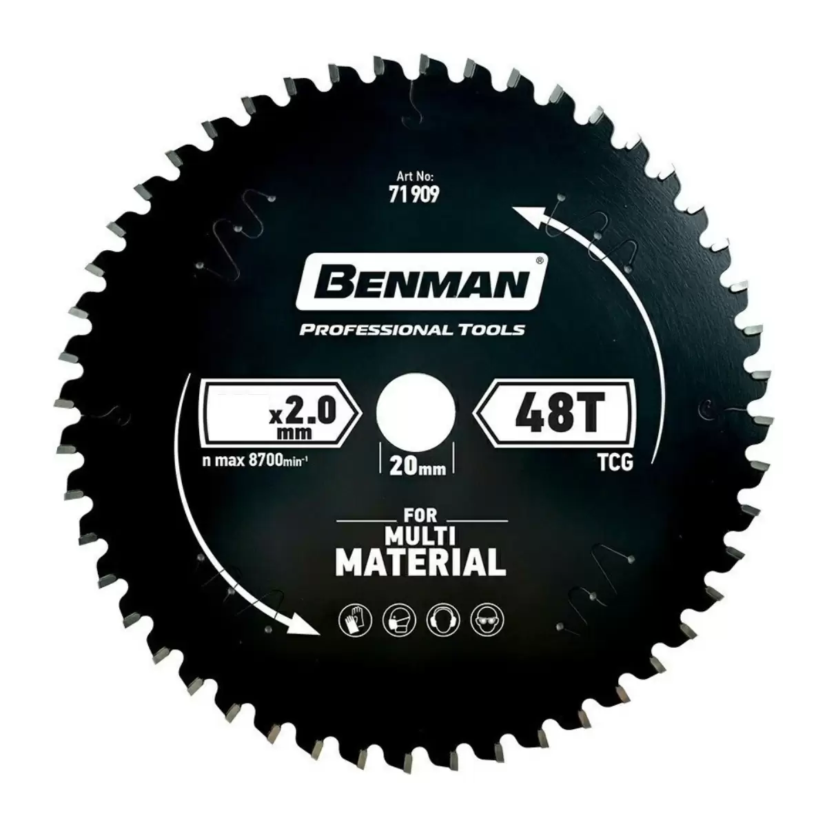 ΔΙΑΜΑΝΤΟΔΙΣΚΟΣ ΚΟΠΗΣ MULTI MATERIAL Φ184X2.0/20mm 48T  BENMAN 71910