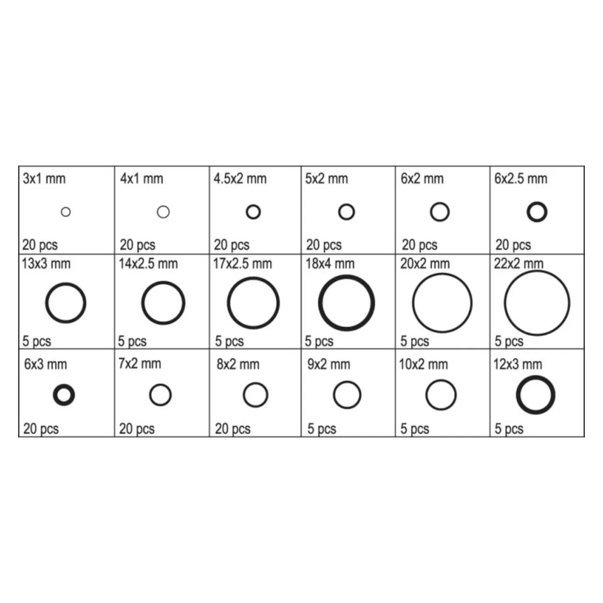 ΣΕΤ O-RING 225 ΤΜΧ. YT-06877