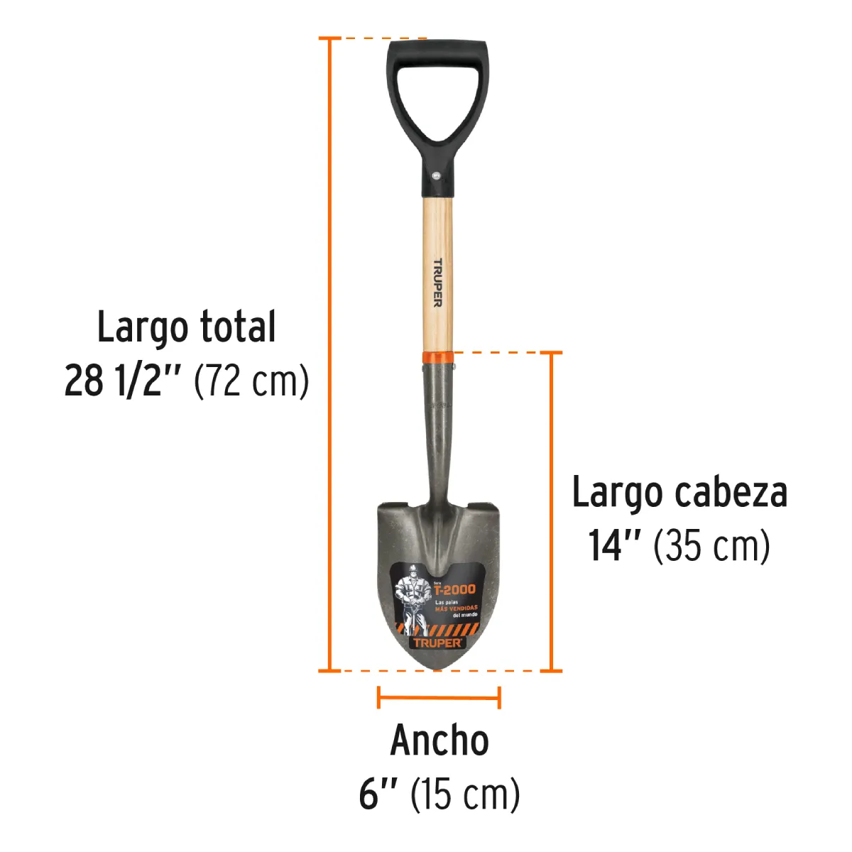ΠΑΤΟΦΤΥΑΡΟ ΚΟΝΤΟ 15Χ35cm ΜΕ ΣΤΥΛΙΑΡΙ TR-BY TRUPER