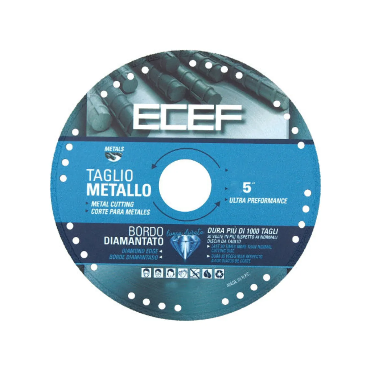 ΔΙΑΜΑΝΤΟΔΙΣΚΟΣ MULTI ΚΟΠΗΣ 125mm ΓΙΑ ΣΙΔΕΡΟ – ΑΤΣΑΛΙ – ΜΕΤΑΛΛΑ ECEF  66012500