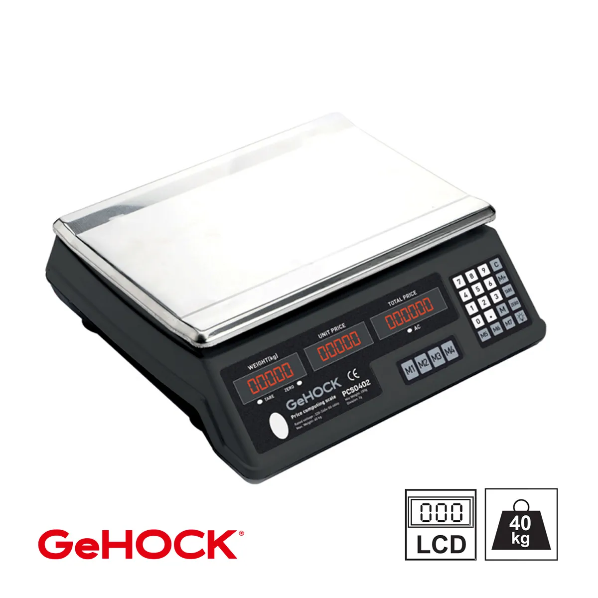 ΨΗΦΙΑΚΗ ΕΠΙΤΡΑΠΕΖΙΑ ΖΥΓΑΡΙΑ ΜΑΥΡΗ 40 KG GEHOCK