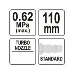 ΠΙΣΤΟΛΙ ΑΕΡΟΣ ΜΑΚΡΥ TURBO YATO  YT-23723