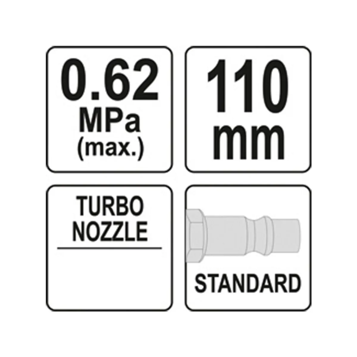 ΠΙΣΤΟΛΙ ΑΕΡΟΣ ΜΑΚΡΥ TURBO YATO  YT-23723