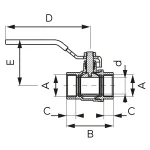 ΒΑΝΑ ΣΦΑΙΡΙΚΟΣ ΔΙΑΚΟΠΤΗΣ Θ-Θ PN30 POWER FERRO