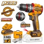 ΔΡΑΠΑΝΟΚΑΤΣΑΒΙΔΟ ΚΡΟΥΣΤΙΚΟ 76NM COMPACT ΜΠΑΤΑΡΙΑΣ 20V 2X2.0A LI-ION ΚΑΙ ΦΟΡΤΙΣΤΗΣ INGCO CIDLI20768E