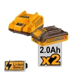 ΣΕΤ ΔΡΑΠΑΝΟΚΑΤΣΑΒΙΔΟ & ΠΑΛΜΙΚΟ ΚΑΤΣΑΒΙΔΙ 2X20V LI-ION INGCO CKLI20277E