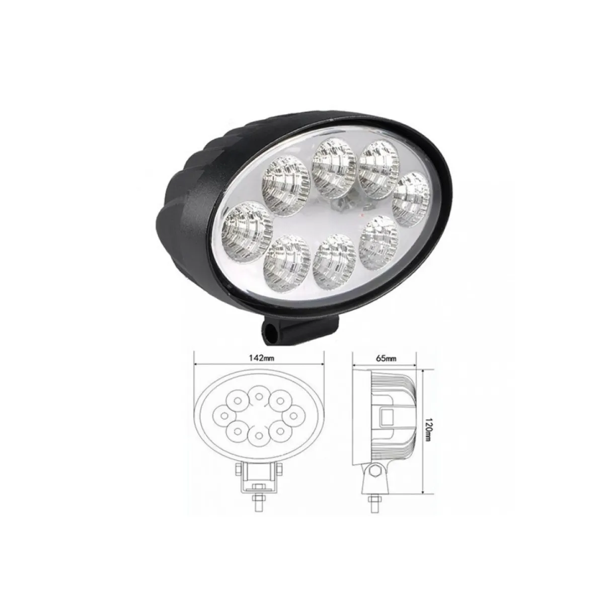 ΠΡΟΒΟΛΕΑΣ LED ΕΡΓΑΣΙΑΣ ΟΒΑΛ 24W 8 LED AgroEquip 00015269