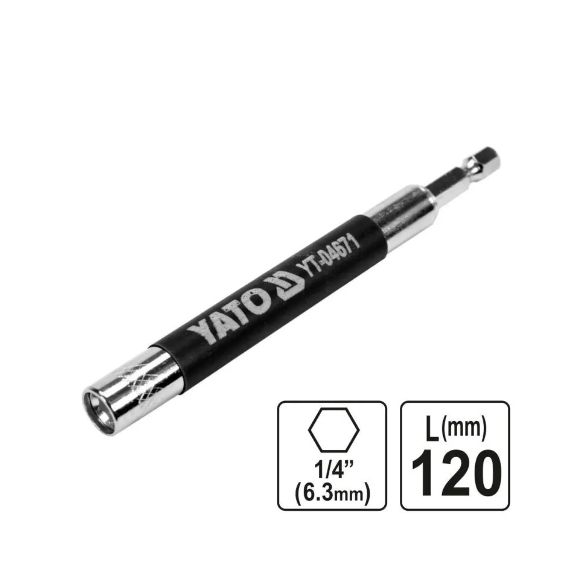 ΑΝΤΑΠΤΟΡΑΣ ΦΟΡΕΑΣ ΜΑΓΝΗΤΙΚΟΣ ΓΙΑ ΜΑΚΡΙΕΣ ΜΥΤΕΣ 1/4”  L120mm YATO