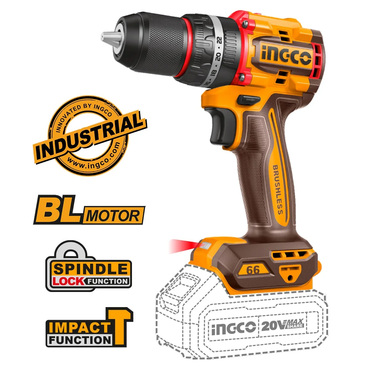 ΣΕΤ ΕΡΓΑΛΕΙΩΝ ΚΡΟΥΣΤΙΚΟ ΔΡΑΠΑΝΟ+ΠΙΣΤΟΛΕΤΟ+ ΓΩΝΙΑΚΟΣ ΤΡΟΧΟΣ 115mm 2 ΜΠΑΤΑΡΙΕΣ 20V Li-ion4.0Ah + ΔΙΑΦΟΡΑ ΕΡΓΑΛΕΙΑ INGCO