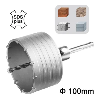 Ποτηροτρύπανο Μπετού - Τούβλου INGCO HCB1001 100mm SDS Plus