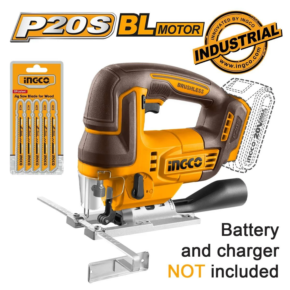 ΣΕΓΑ 20V SOLO INGCO S.S. (Χωρίς Μπαταρία και Φορτιστή) CJSLI8501