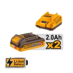 Κατσαβίδι Παλμικό Μπαταρίας Επαγγελματικό INGCO 20V 285Nm COSLI250784E (Brushless) με 2 Σετ Μύτες Impact