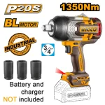 Κατσαβίδι Παλμικό Μπαταρίας Επαγγελματικό INGCO 20V 285Nm COSLI250784E (Brushless) με Σετ Εξαρτημάτων – SOLO