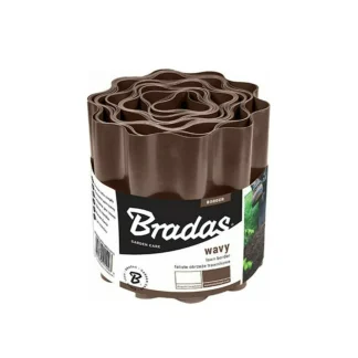 Διαχωριστικό Παρτεριών Πλαστικό Καφέ Bradas 15cm x 9m
